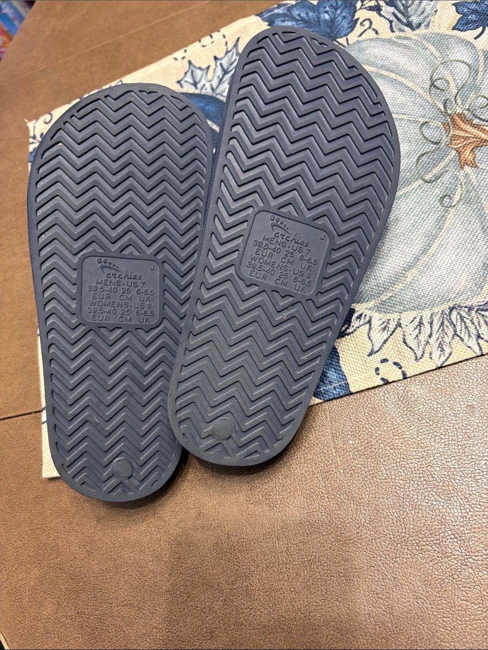 Archie’s Women's Navy Slide Sandals 8 - Picture 2 of 4